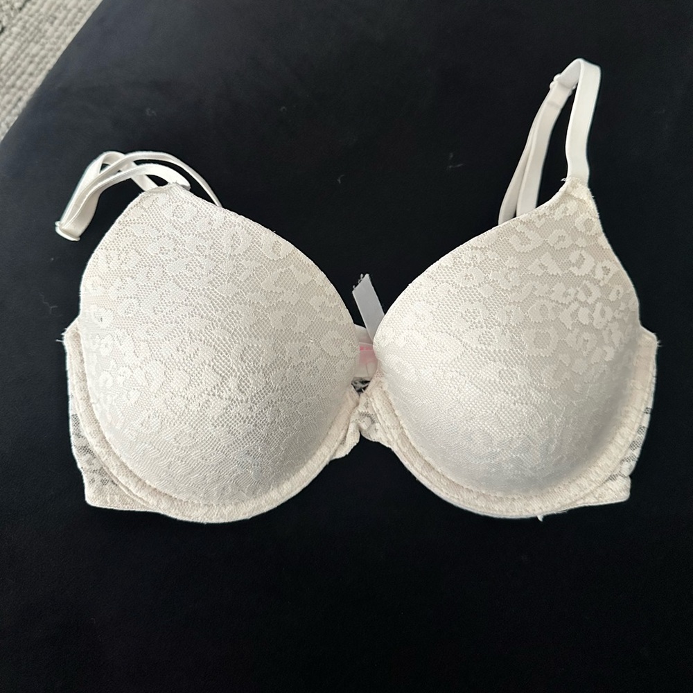 PINK laced cheetah bra